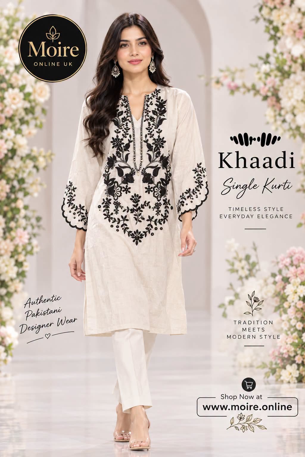 KHAADI EMBROIDERED SHIRT in BNW