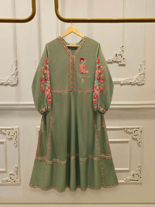 AGHANOOR VISCOSE LINEN EMBROIDERED SHIRT