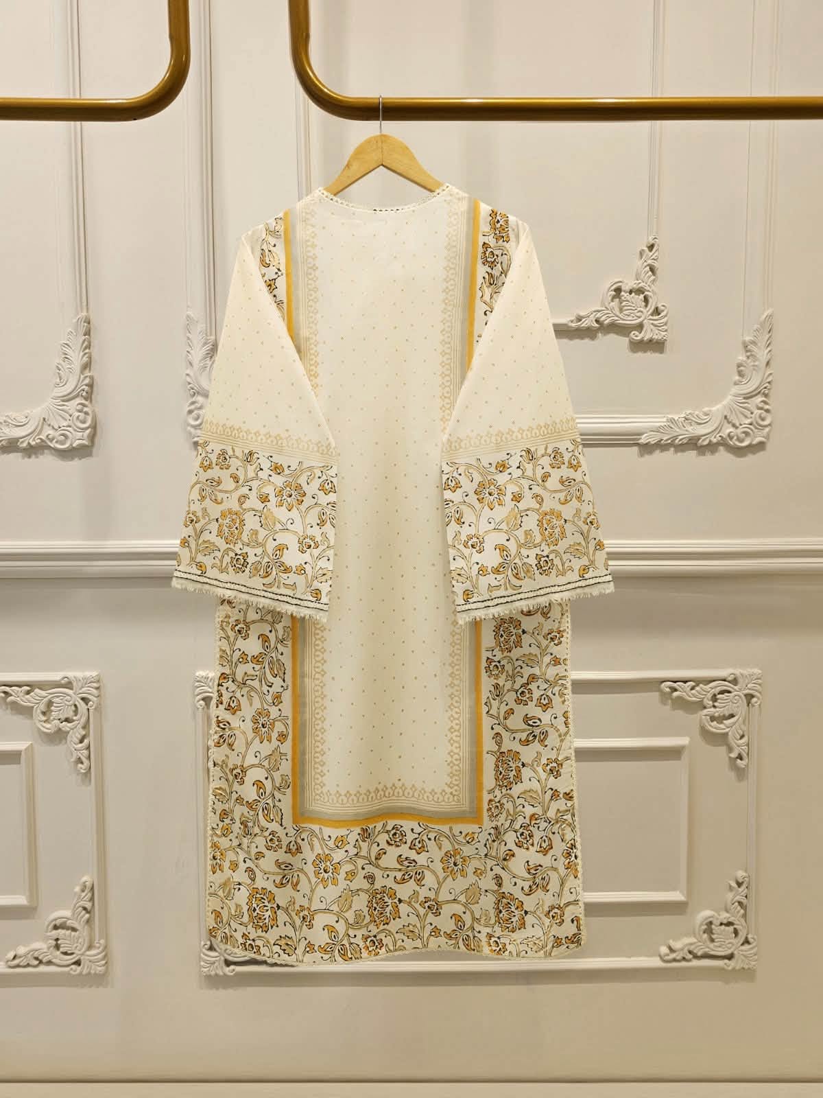 AGHANOOR HAND BLOCK PRINTED KORA COTTON SHIRT & PANTS