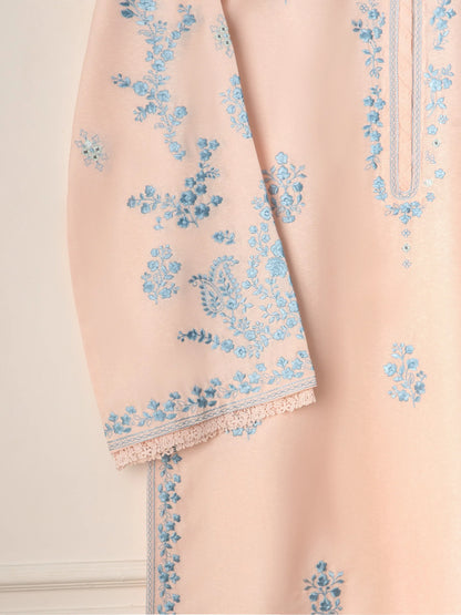 AGHANOOR TWO EMBROIDERED KARANDI SHIRT WITH DUPATTA