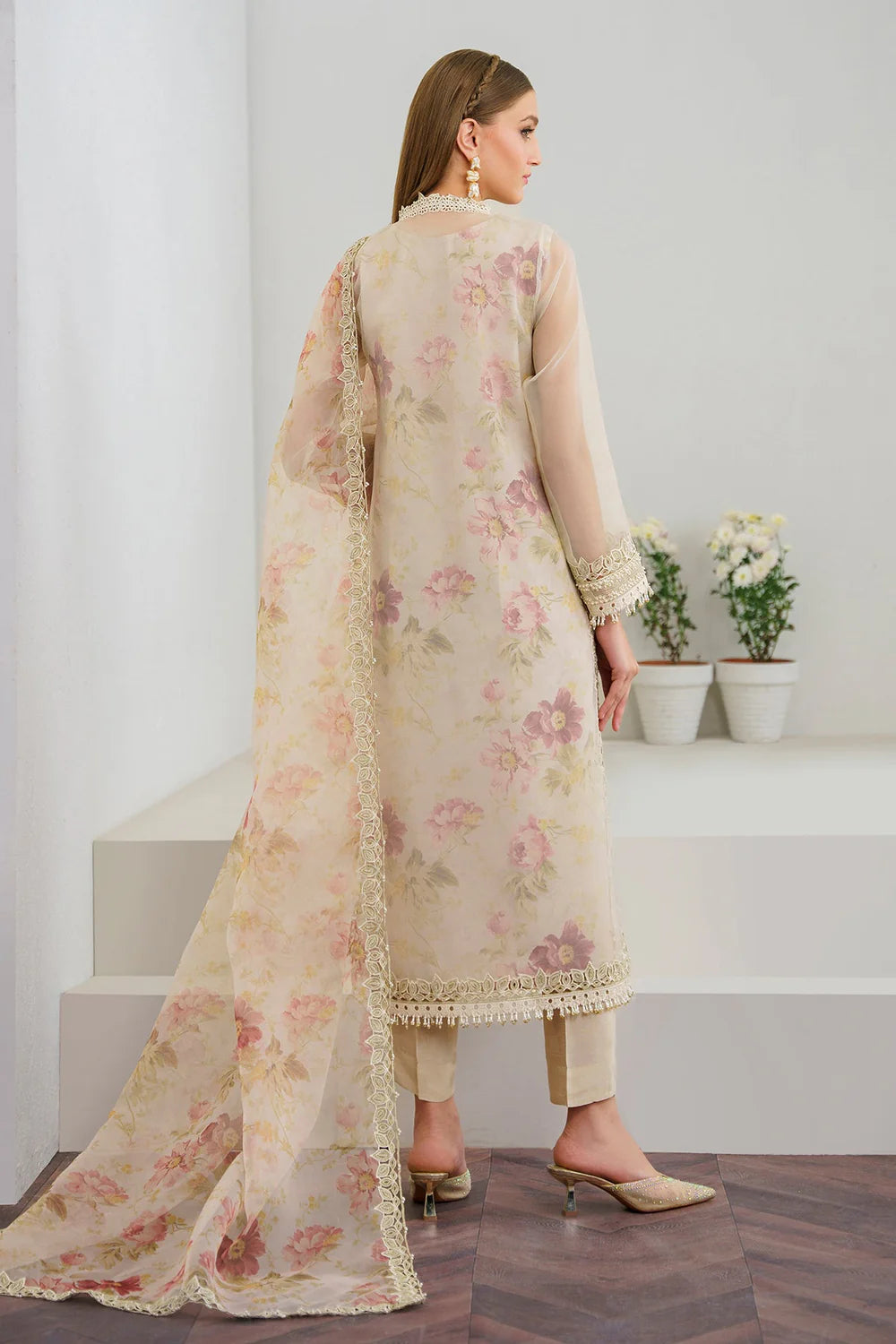 Baroque Pret  Embroidered Organza 3 Piece Suit