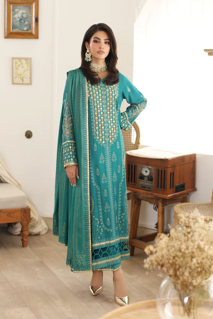 Charizma Embroidered Silk Jacquard 3 Piece Suit