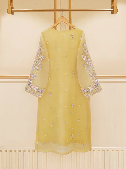 AGHANOOR 3 PIECE PURE ORGANZA EMBROIDERED SUIT