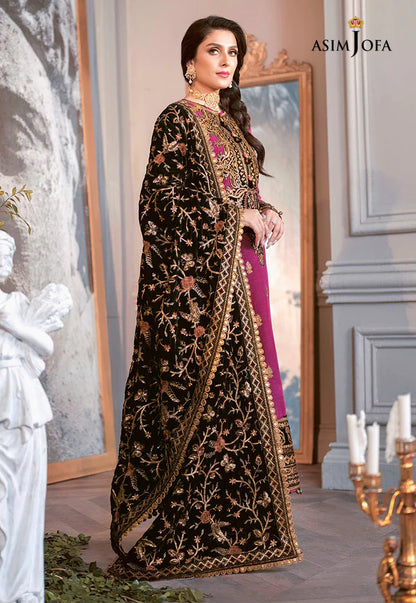 Asim Jofa Embroidered Raw Silk 3 piece Suit