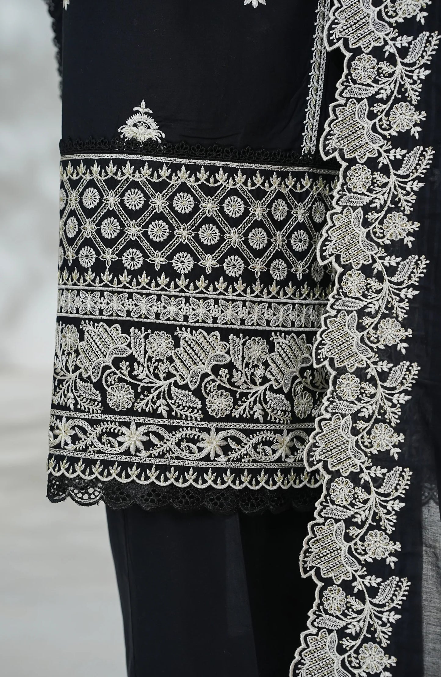 Lakhnawi Celebration by Amna Khadija-Black