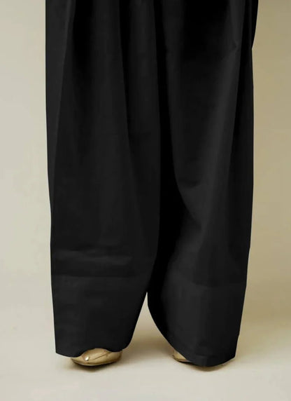 AGHANOOR COTTON NET EMB SHIRT WITH FARSHI SILK TROUSER