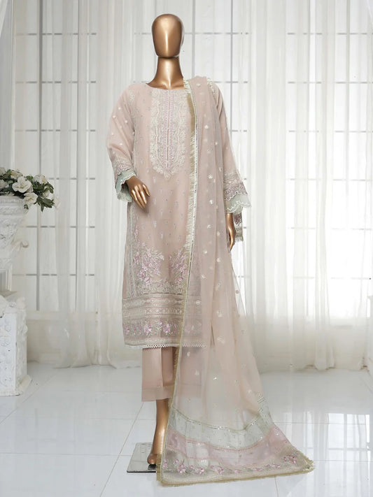 Sadabahar Mahpara Stitched Embroidered Organza 3 Piece