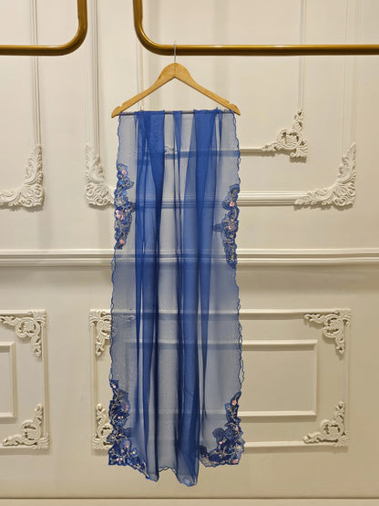 Aghanoor Heavily Embroidered Organza 3 Piece Suit