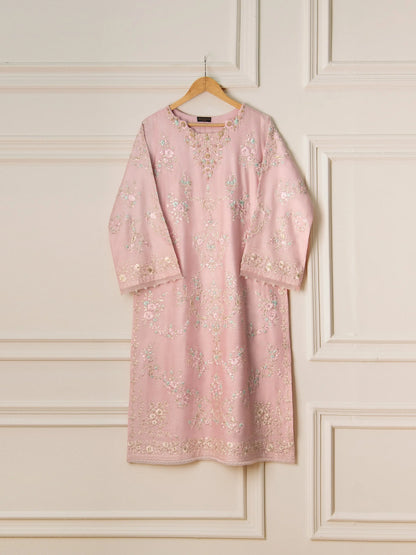 AGHANOOR 2 PIECE PURE SILK NET EMBROIDERED SUIT