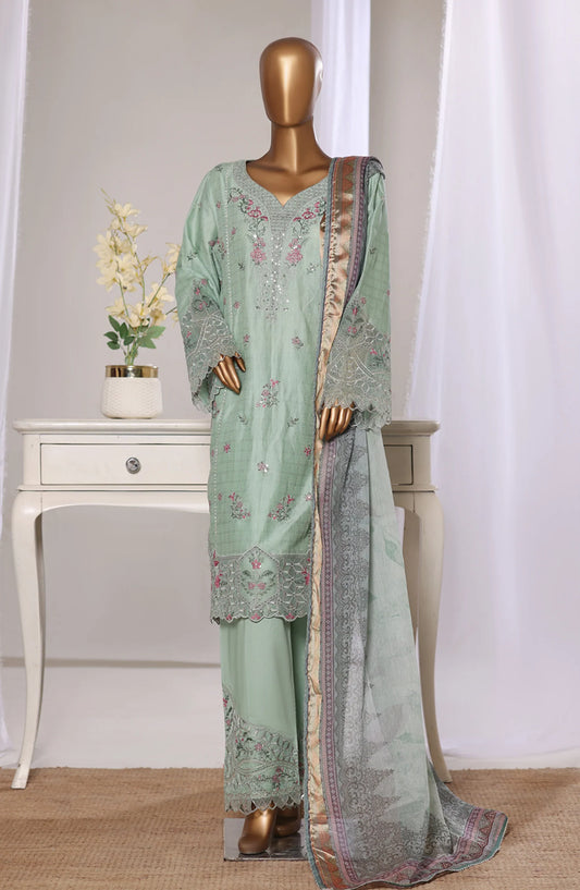 Bin Saeed Embroidered Jacquard Lawn 3 Piece