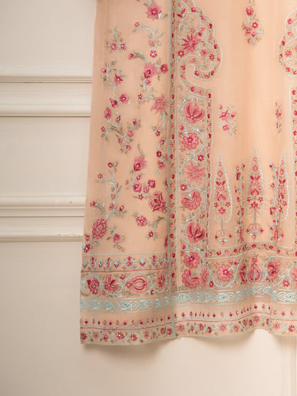 Aghanoor Heavily Embroidered Organza 3 Piece Suit