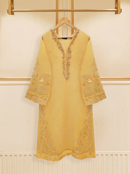 AGHANOOR 3 PIECE PURE ORGANZA EMBROIDERED SUIT