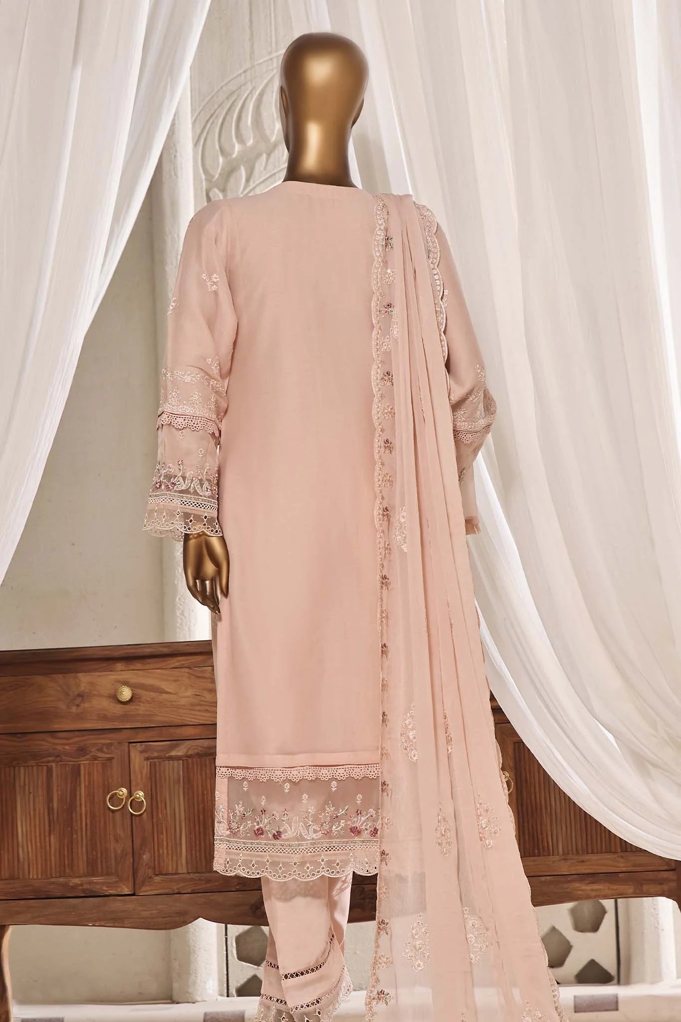 Sadabahar Embroidered Chiffon 3 Piece Suit