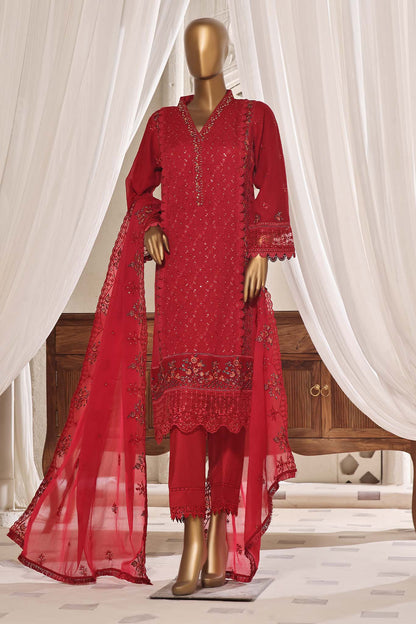 Sadabahar Embroidered Chiffon 3 Piece Suit