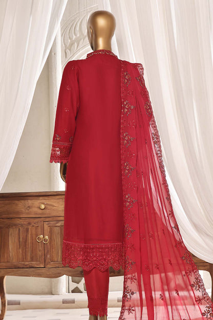 Sadabahar Embroidered Chiffon 3 Piece Suit