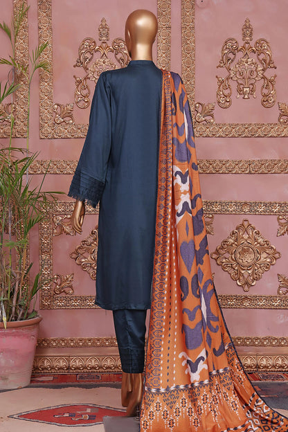 Sadabahar Corduary Solid Lilen 3 Piece Suit with Shawl Dupatta