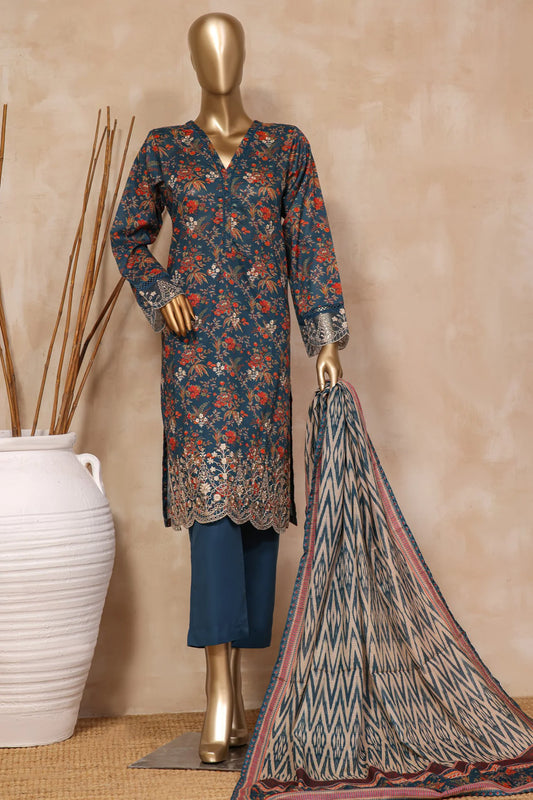 Sadabahar Stitched Cutwork 3 Piece Suit