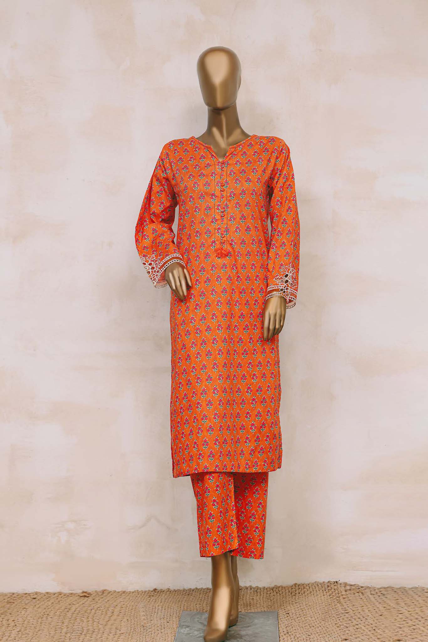 Sadabahar Stitched Cutwork Shirt & Pant