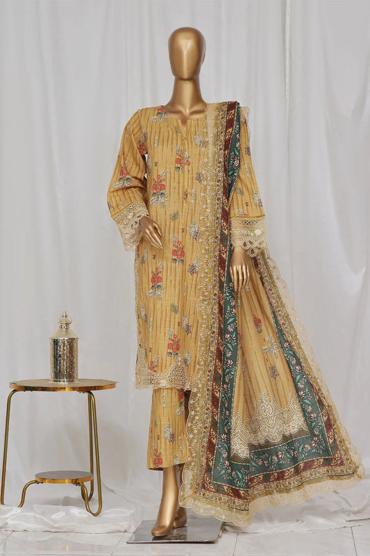 Sada Bahar Embroidered Khaddar Cutwork 3 Piece