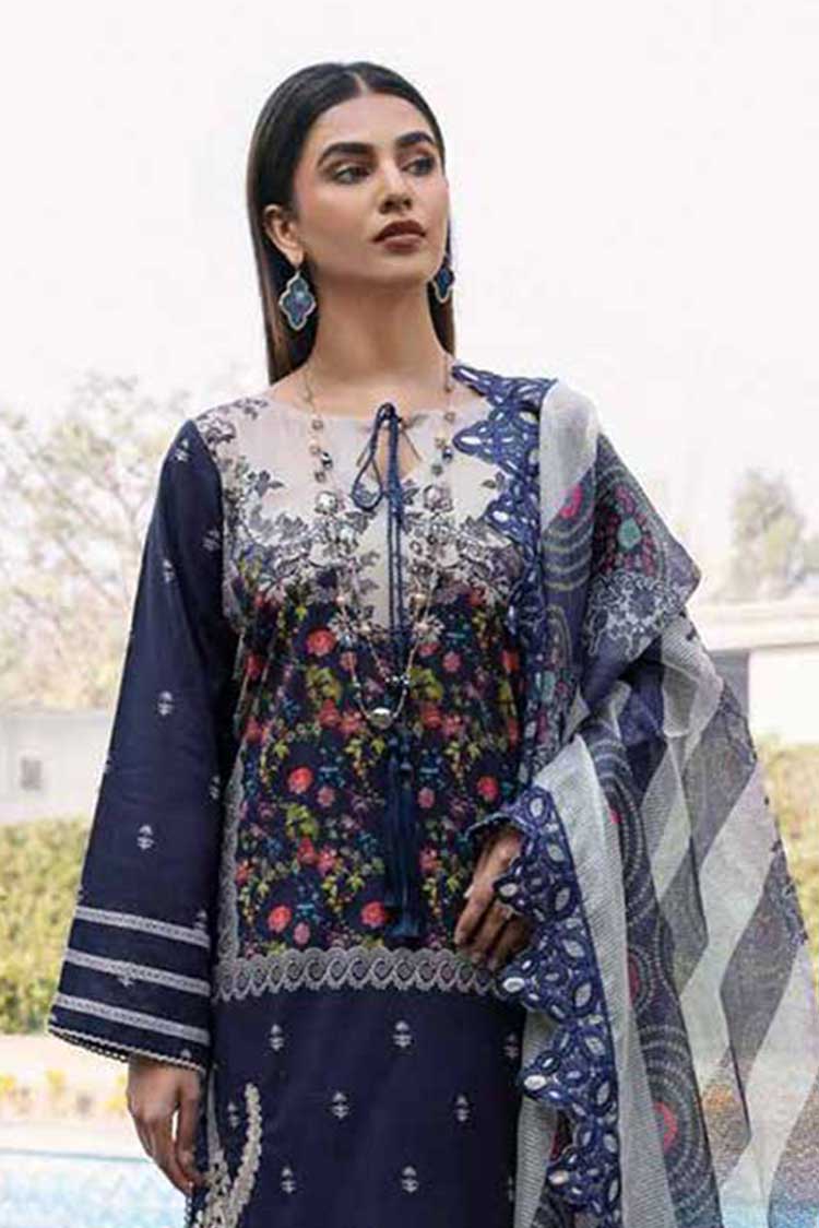 Charizma Lawn with Embroidered Cotton Net Dupatta-AG-02