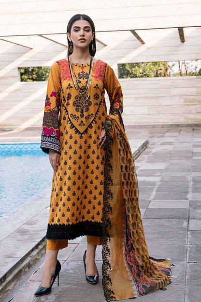 Charizma Lawn with Embroidered Cotton Net Dupatta-AG-06