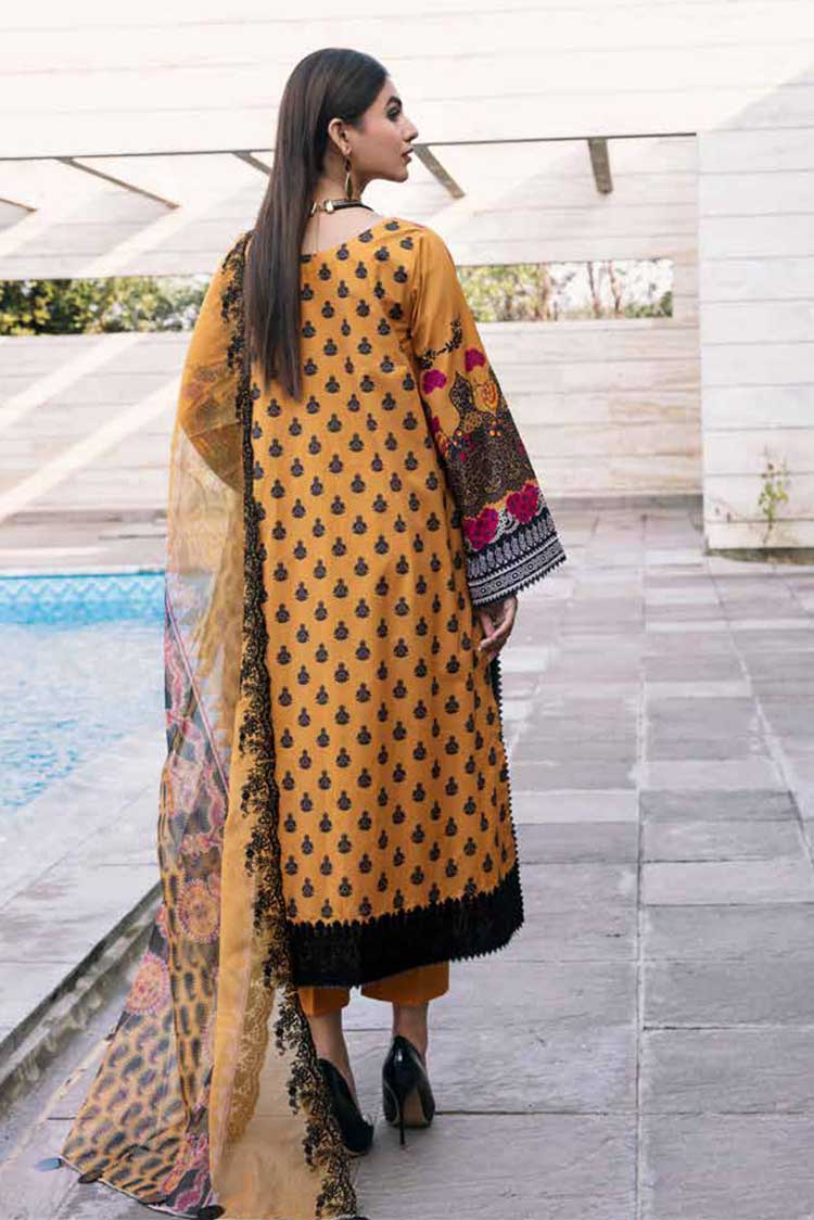 Charizma Lawn with Embroidered Cotton Net Dupatta-AG-06