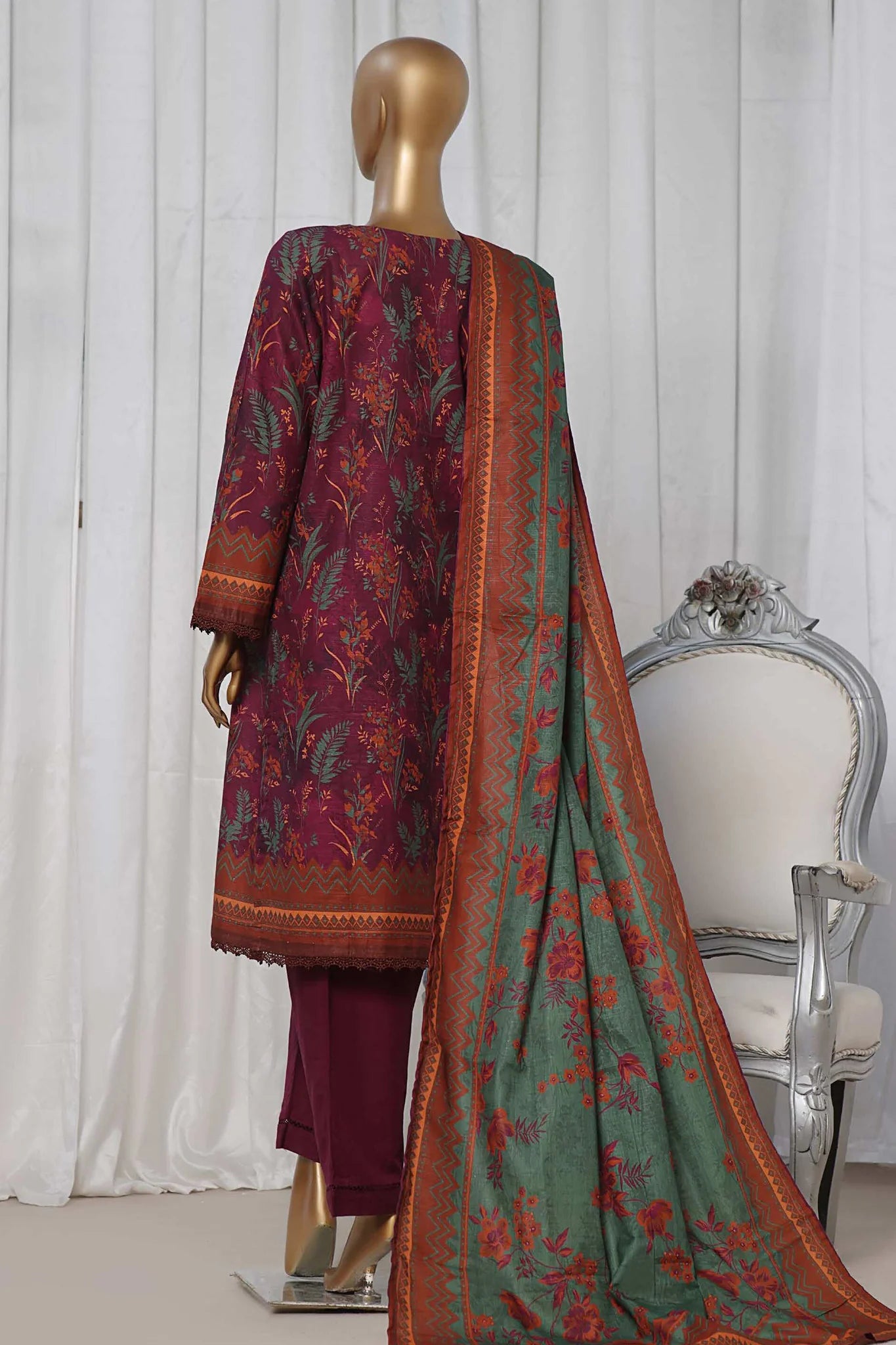 Sada Bahar Embroidered Khaddar 3 Piece