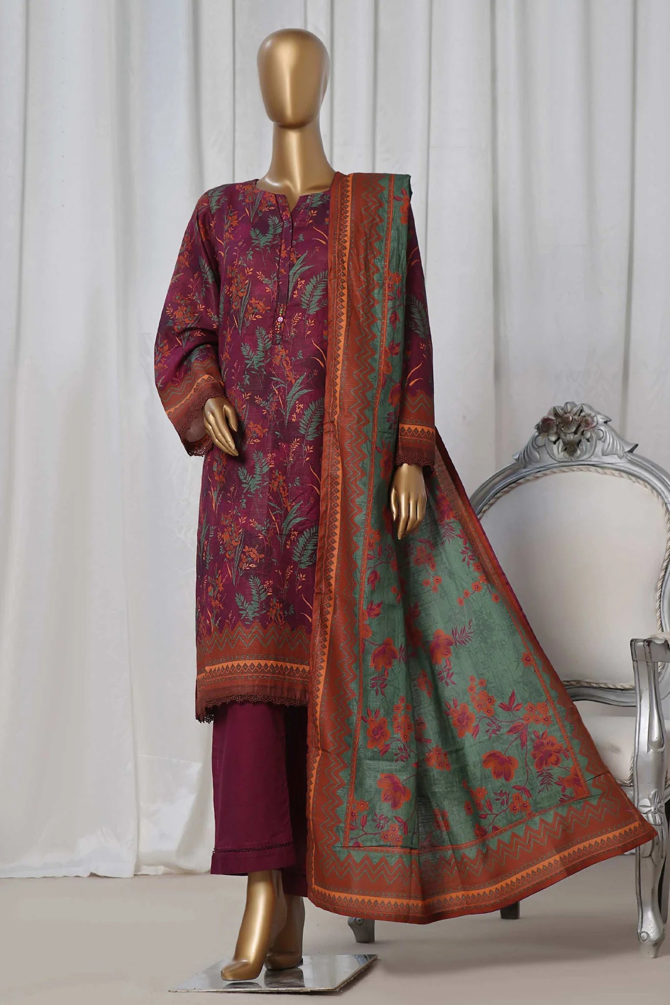 Sada Bahar Embroidered Khaddar 3 Piece