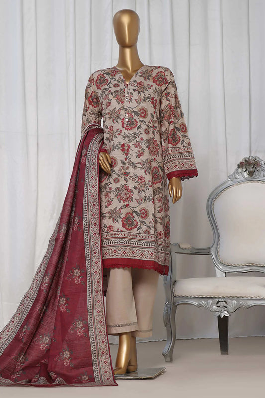 Sada Bahar Printed Khaddar 3 Piece