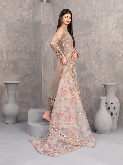Tawakkal Dilkash Heavily Embroidered Organza 3 Piece