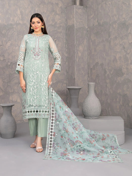 Tawakkal Dilkash Heavily Embroidered Organza 3 Piece
