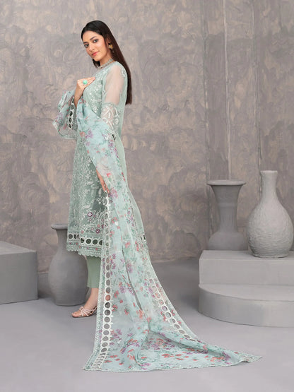 Tawakkal Dilkash Heavily Embroidered Organza 3 Piece