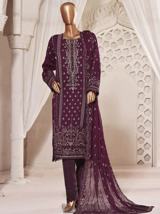 Sadabahar Embroidered Luxury Chiffon 3 Piece Suit