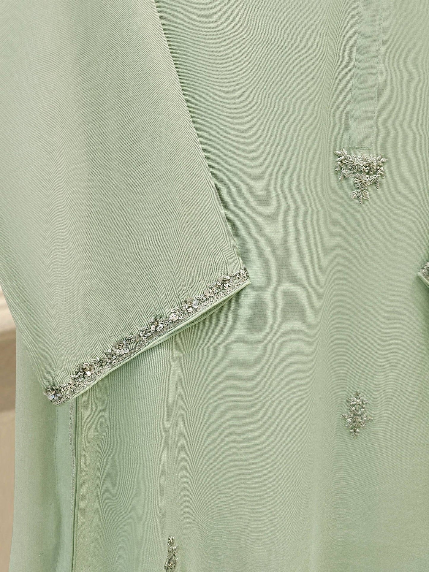 AGHANOOR COTTON NET EMB SUIT WITH CHIFFON DUPATTA
