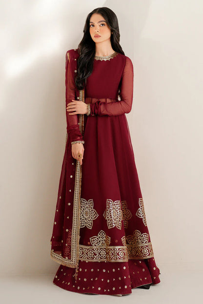 Jazmin Pakistani Chiffon Designer Wear-Maroon