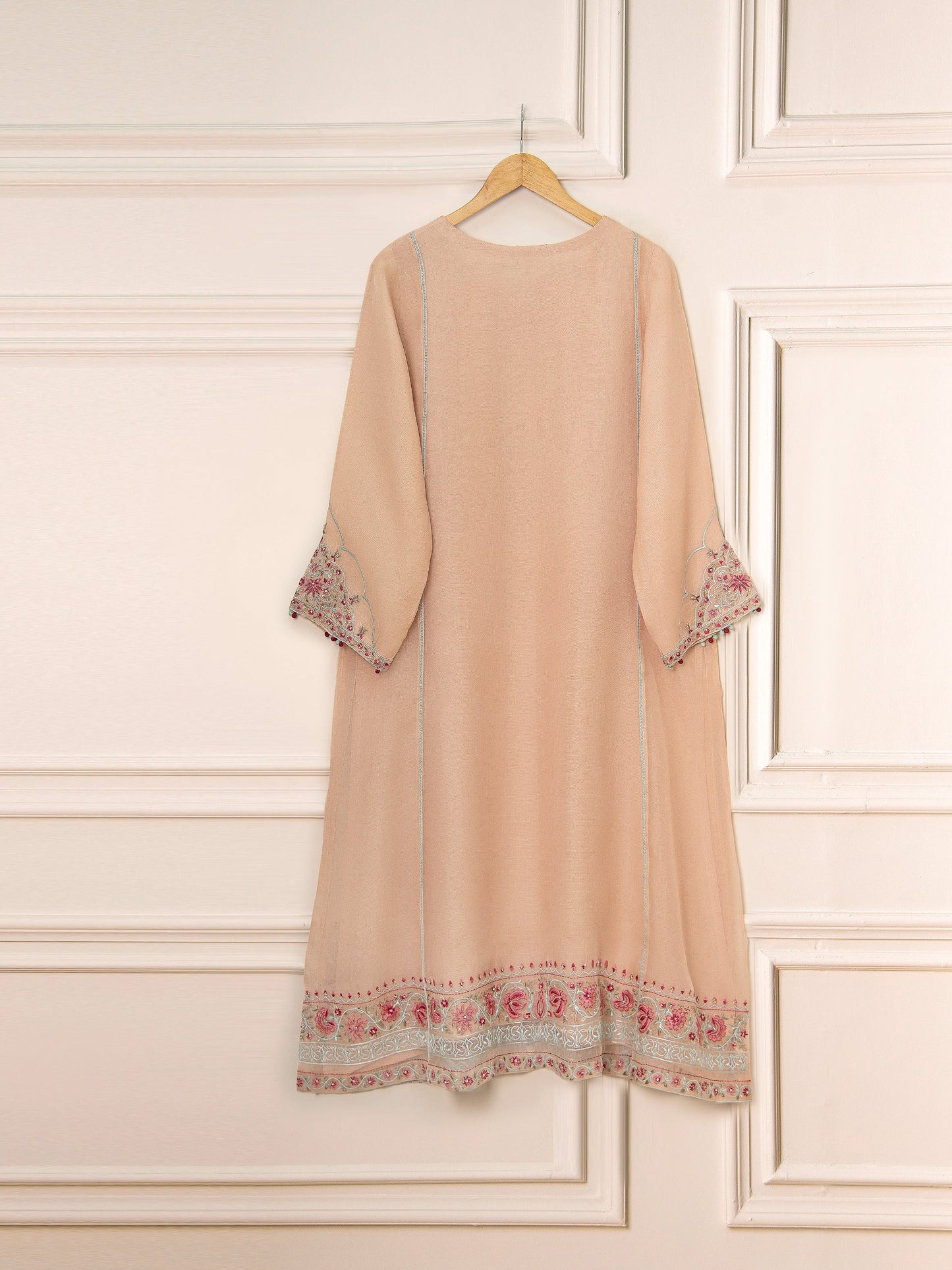 Aghanoor Heavily Embroidered Organza 3 Piece Suit