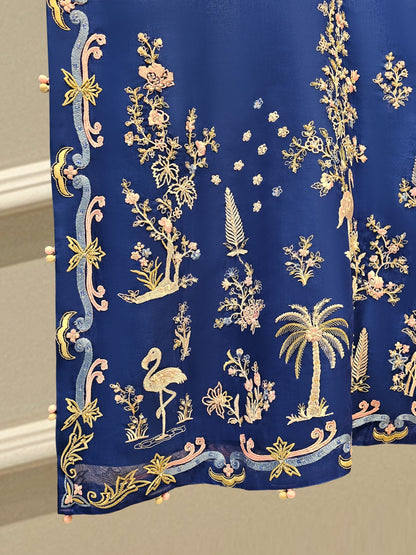 Aghanoor Heavily Embroidered Organza 3 Piece Suit