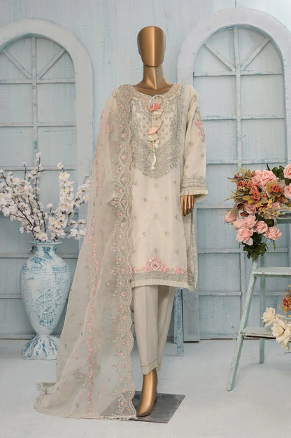 Sadabahar Embroidered Organza 3 Piece Suit