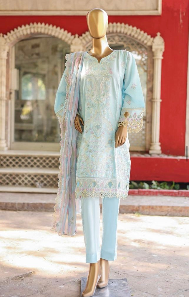 Bin Saeed Chikankari Luxury Lawn 3 Piece