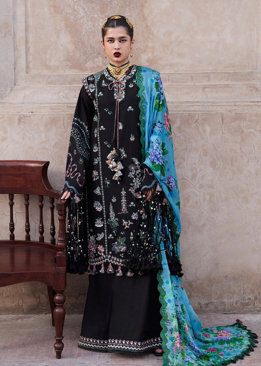 Hussain Rehar Embroidered Luxury Lawn 3 Piece- Arzo