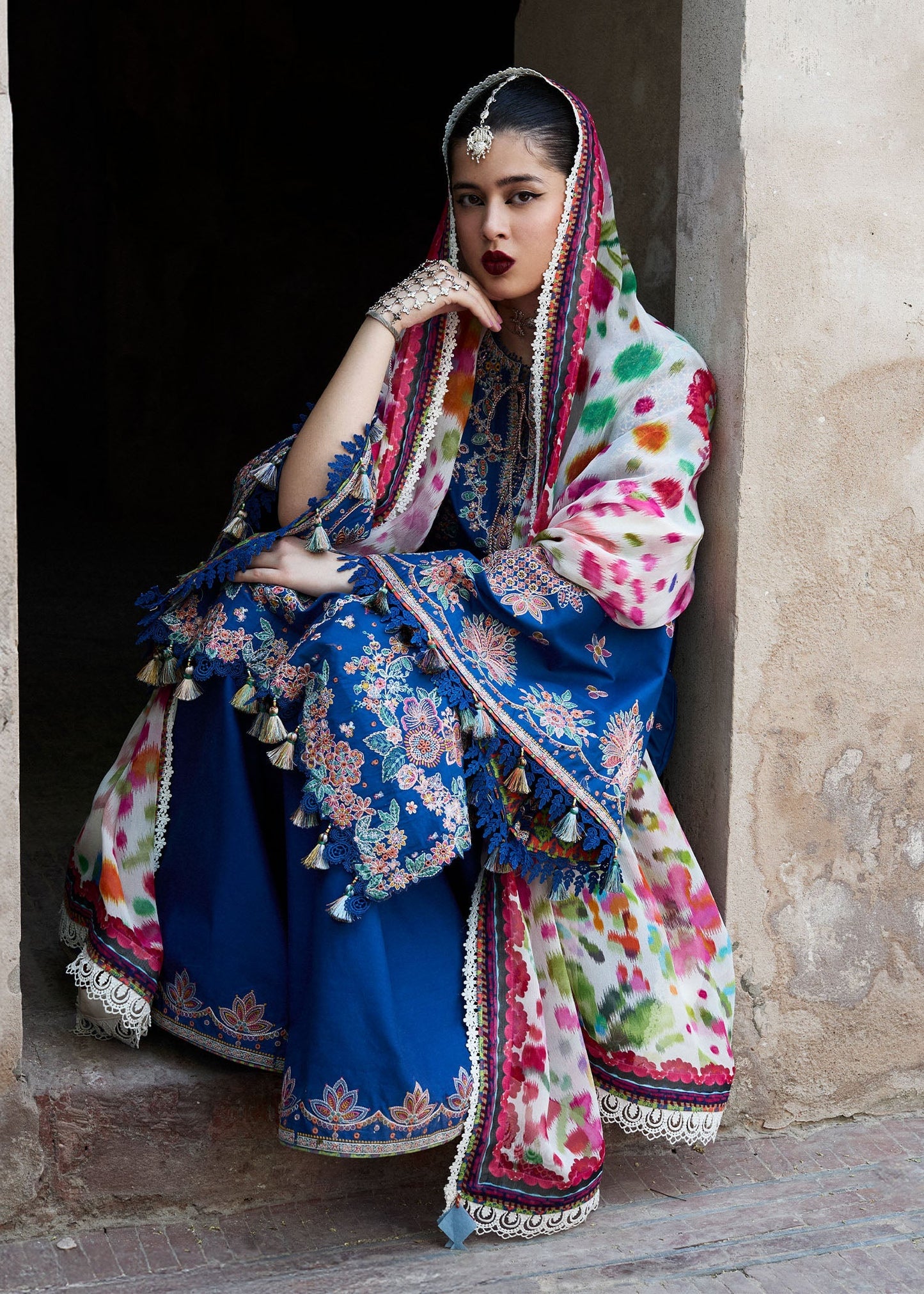 Hussain Rehar Embroidered Luxury Lawn 3 Piece- Zarqa