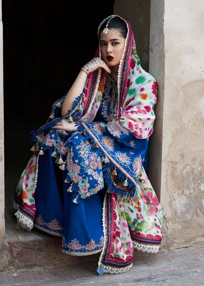 Hussain Rehar Embroidered Luxury Lawn 3 Piece- Zarqa