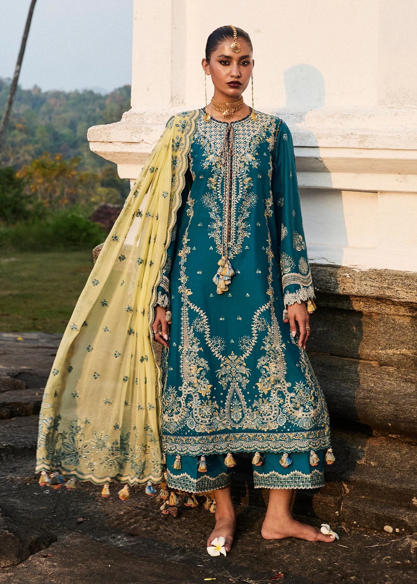 Hussain Rehar Embroidered Luxury Lawn 3 Piece