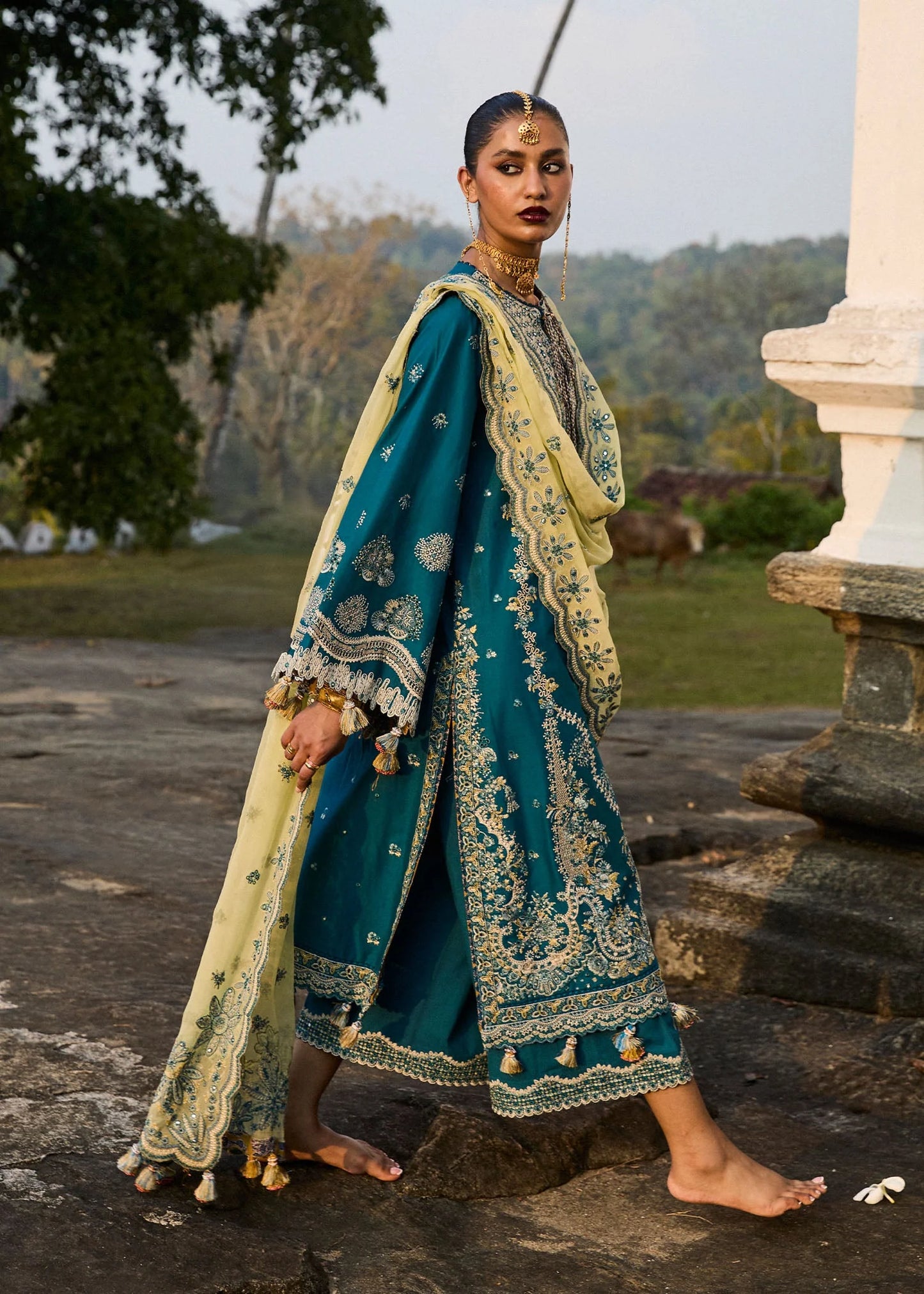 Hussain Rehar Embroidered Luxury Lawn 3 Piece