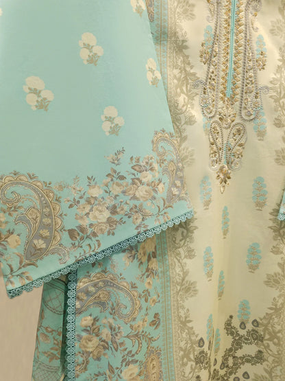 AGHANOOR DIGITAL EMBROIDERED LAWN SHIRT WITH DUPATTA