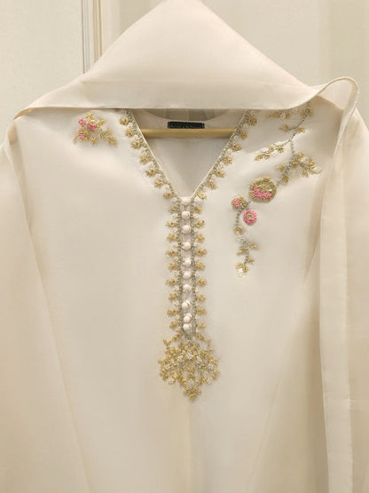 Aghanoor Embroidered A Line Organza 3 Piece Suit