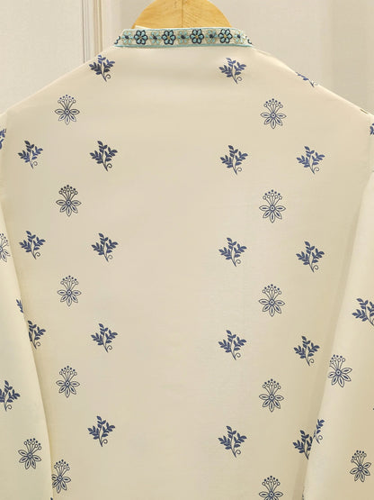 AGHANOOR PURE EMBROIDERED LAWN SHIRT & SILK DUPATTA