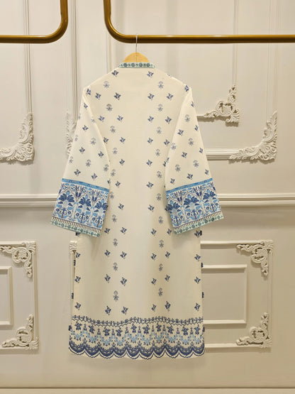 AGHANOOR PURE EMBROIDERED LAWN SHIRT & SILK DUPATTA