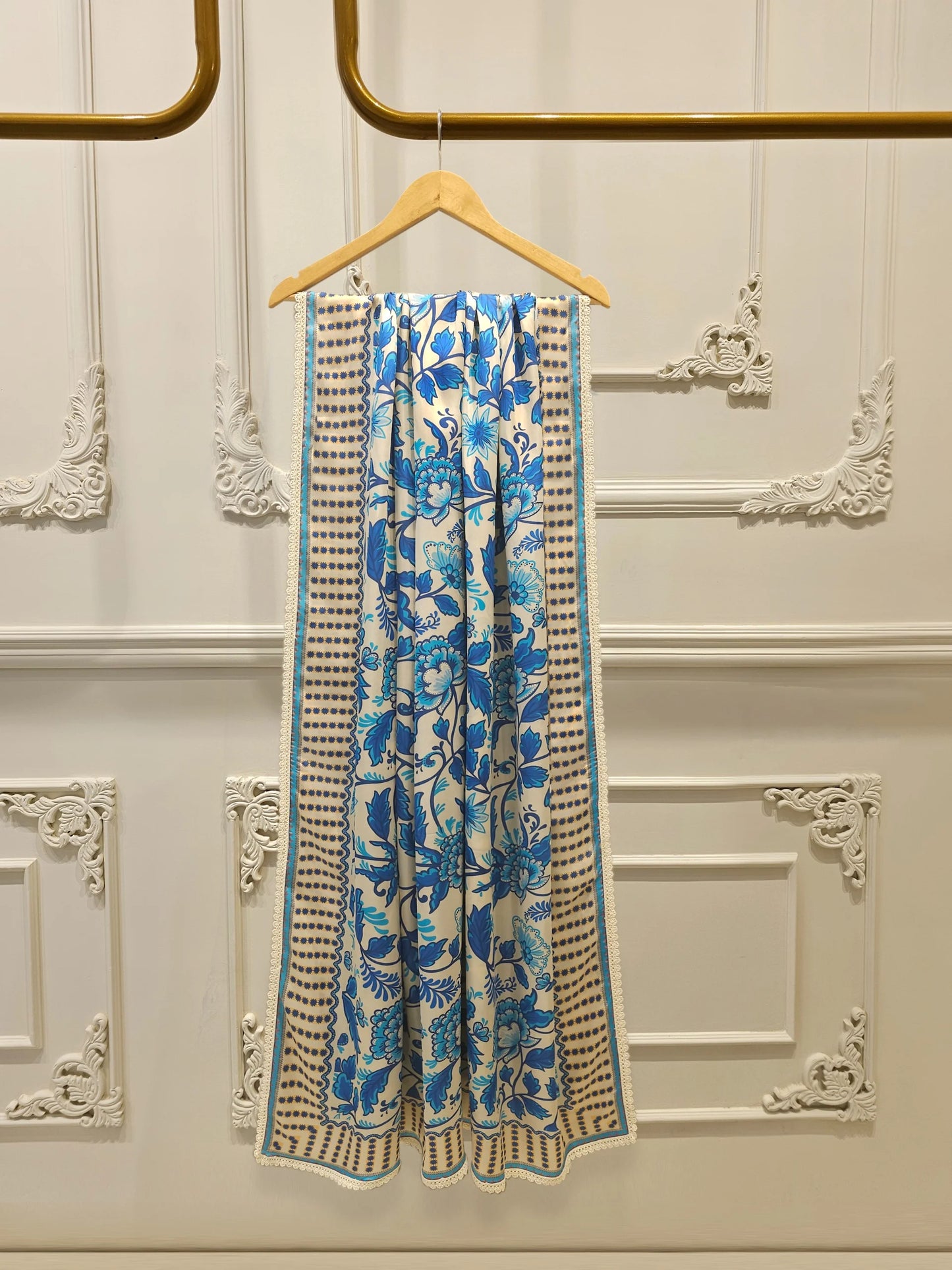 AGHANOOR PURE EMBROIDERED LAWN SHIRT & SILK DUPATTA