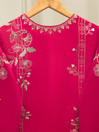 AGHANOOR HEAVILY EMBROIDERED CAMBRIC COTTON SHIRT & PANT